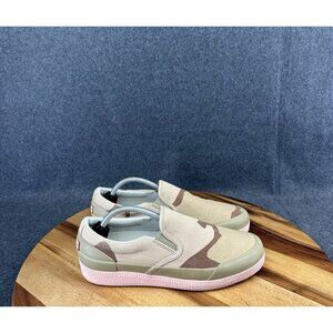 Hunter Plimsoll Women Sneakers 7 Beige Camo Canvas Slip On Comfort Casual Shoes